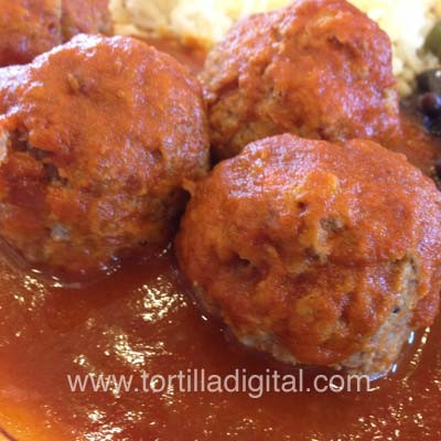 Albóndigas con rajas