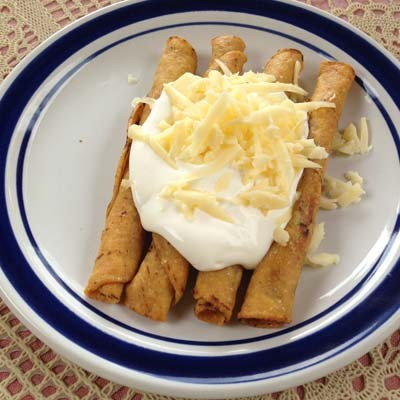 Flautas con crema