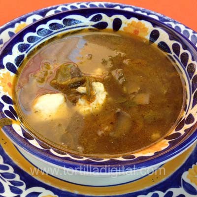 Sopa de higaditos y mollejas