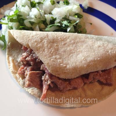 Tacos de cecina salada